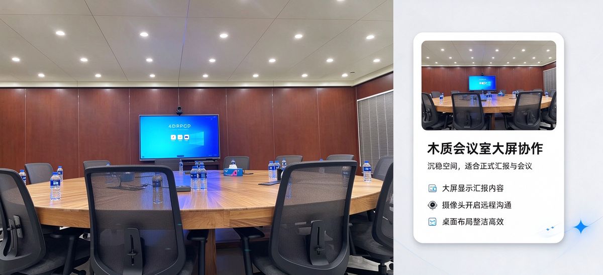 企业培训室实景 5 — 内训与经销商大会:分会场互动 + 培训直播一体化