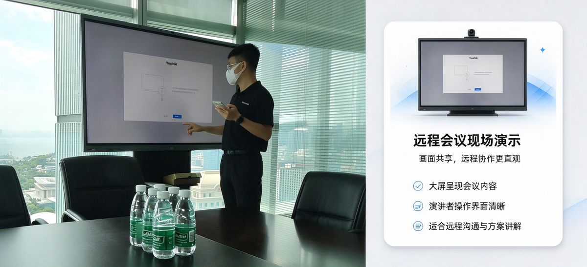 指挥调度中心实景 6 — 集团调度与应急指挥:多路视频会商 + 大屏拼接上墙
